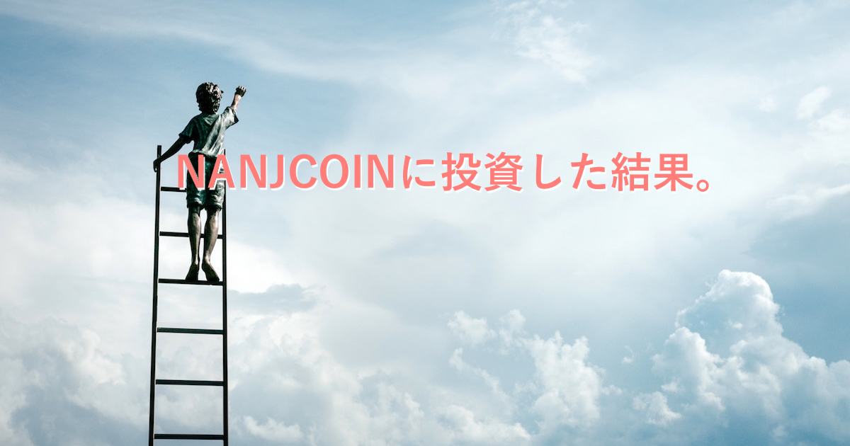 仮想通貨NANJCOINに2BTC投資した結果・・・。ブログで公開！